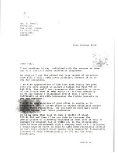 Letter from Mark H. McCormack to Stig Ramel