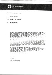 Memorandum from Mark H. McCormack to Peter Smith