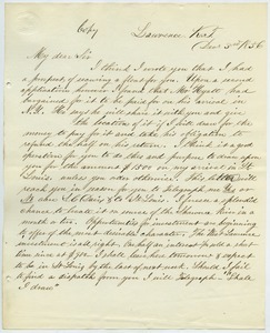 Letter from unidentified correspondent to Joseph Lyman