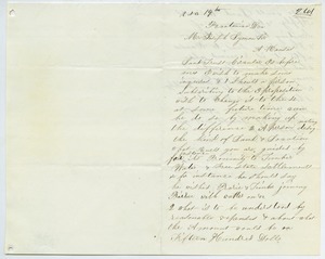 Letter from William N. Smith to Joseph Lyman
