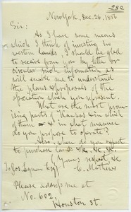 Letter from C. Mathews to Joseph Lyman