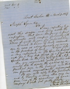 Letter from M. L. Thompson to Joseph Lyman