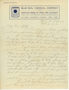 Letter from Frank F. Newth to Letitia Crane