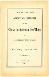 Twenty-Eighth Annual Report of the Clarke Institution for Deaf-Mutes, 1895