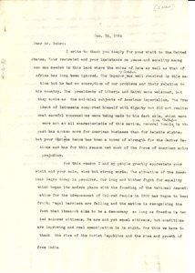 Letter from W. E. B. Du Bois to Jawaharlal Nehru