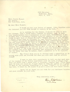 Letter from Percy L. Julian to Crisis