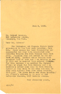 Letter from W. E. B. Du Bois to Roland Johnson