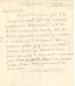 Letter from W. E. B. Du Bois to Kelly Miller