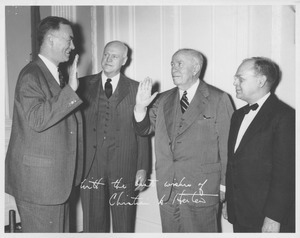 Ralph A. Van Meter at swearing-in of Trustee M. Perry