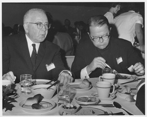 George L. Pumphret and David J. Power at annual alumni luncheon