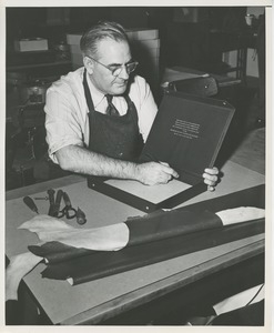 ICD trainee Cyril Scheibel works on the box for the 1953 President's Trophy