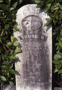 Jewish Cemetery (Baton Rouge, La.) gravestone: Meyer, Libbie R. (d. 1890)