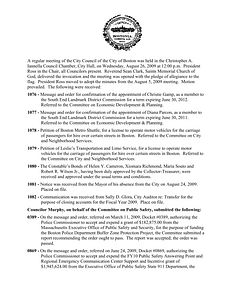 City Council meeting minutes, August 26, 2009