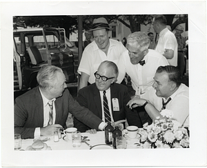 Mayor John F. Collins at an outdoor luncheon