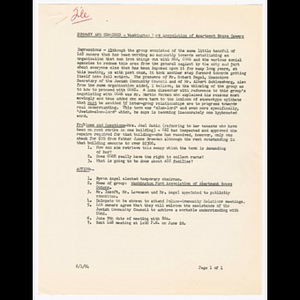 Minutes from meeting of Washington Park Association of Apartment House Owners (WAPAAHO) held May 26, 1964 at Freedom House