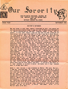 Our Sorority Issue 4 (September 1981)