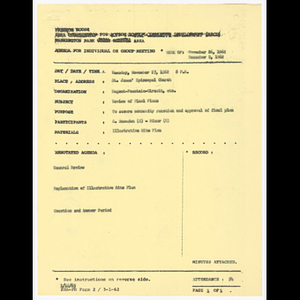 Agenda, minutes and attendance list for Regent-Fountain-Circuit area meeting on November 27, 1962