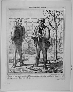 - Puisque ça vous amuse, mossieu, d'faire mon ouvrage, si voulez moi j'frai la vôtre....... je m'frai proumener dans vôt' Calèche!....