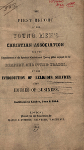 YMCA First Annual Report (1844)