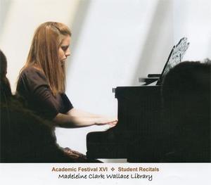 Academic Festival XVI: Student Recitals.
