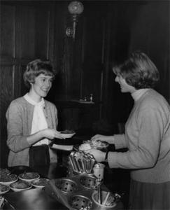 Students in Emerson Dining Hall.