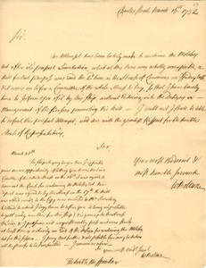 William Bollan papers, 1752