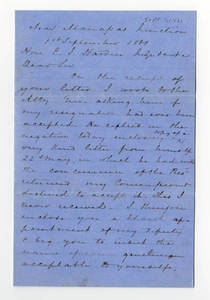 Letters to Edward Jenkins Harden, 1861 January - September
