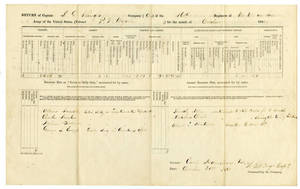Return of Leander Gage King concerning present, absent, and status-altered company members, 1861 October