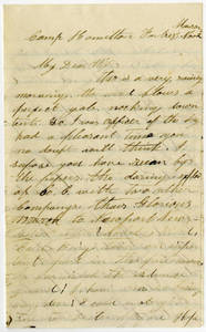 Correspondence by Leander Gage King from Camp Hamilton, Fortress Monroe, Virginia, 1861 November