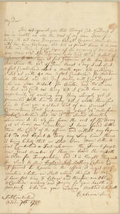 Letter by Ephraim Jones, Fort Cumberland, Nova Scotia, to Allice Jones, Concord, Massachusetts.