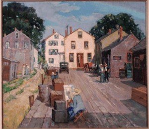 "The Lumber Wharf" Pauline Palmer (1867-1938)