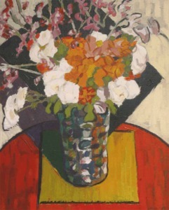 "Still Life with Glass Vase" Joan Pereira (1933 - )