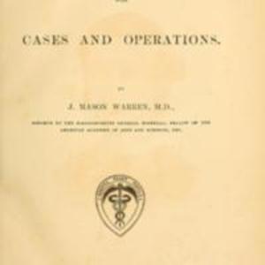 "Surgical Observations with Cases and Operations"