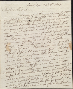 Letter from Benjamin Waterhouse to John Coakley Lettsom
