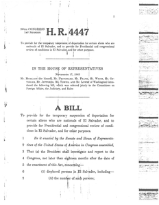 H.R. 4447, A bill to provide for temporary suspension of deportation for certain aliens who are nationals of El Salvador