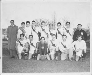 Suffolk University's men's soccer team, circa 1950s