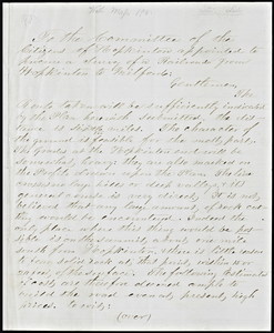 Letter to the Committee of the citizens of Hopkinton appointed to procure a survey of a railroad from Hopkinston to Milford: Ashland, April 10, 1867