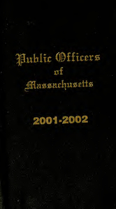 Public officers of the Commonwealth of Massachusetts (2001-2002)