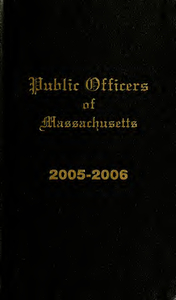Public officers of the Commonwealth of Massachusetts (2005-2006)