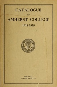 Amherst College Catalog 1918/1919