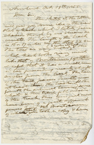 Edward Hitchcock letter to Benjamin Silliman, 1855 October 19