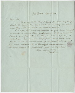 James Deane letter to Edward Hitchcock, 1845 September 9