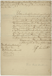 Payment order signed by Jeffery Amherst, 1761 June 11