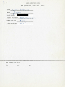Citywide Coordinating Council daily monitoring report for Charlestown High School by Lenton D. Rhodes, 1975 September 25