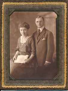 Mom and Dad's wedding picture 1921 day after her arrival from Germany