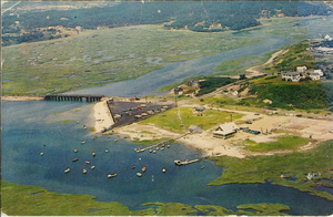 Postcard: aerial view of Pamet Harbor