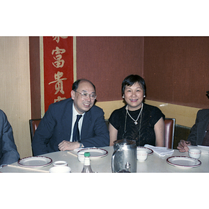 Man and woman at Chinese Consul banquet