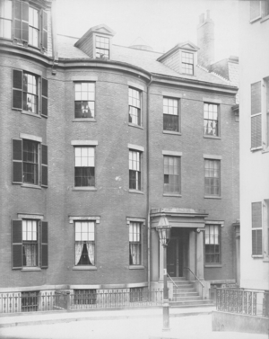 Exterior view of Horatio Appleton Lamb residence, Somerset Street, Boston, Mass., undated