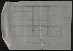 Inch scale of bookcase in library, House of Charles Hamlin, Esq., undated