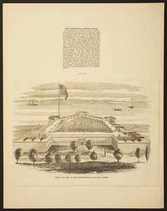 Bird's Eye View of Fort Independence, in Boston Harbor